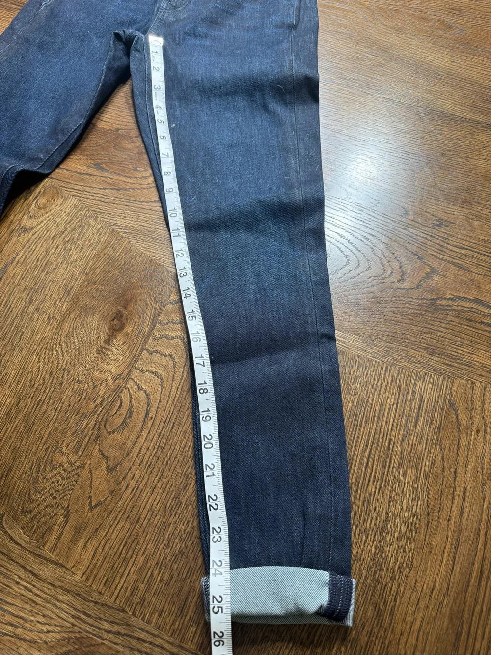 NWT Banana Republic women’s Dark Blue High Rise Skinny Ankle Jeans size 25 .